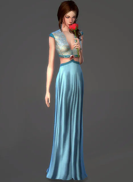 Exposed Rose Gown Margaery Tyrell