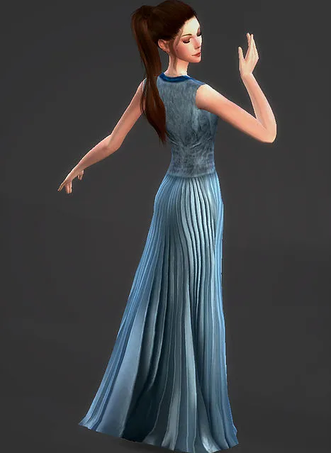 Growing Strong Dress Margaery Tyrell by Magnolianfarewell, Sims 4 female clothes CC – image 3