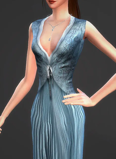 Growing Strong Dress Margaery Tyrell by Magnolianfarewell, Sims 4 female clothes CC – image 5