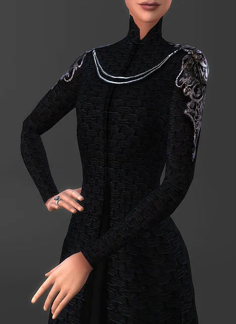 Dark Reign Dress Cersei Lannister by Magnolianfarewell, Sims 4 female clothes CC – image 2