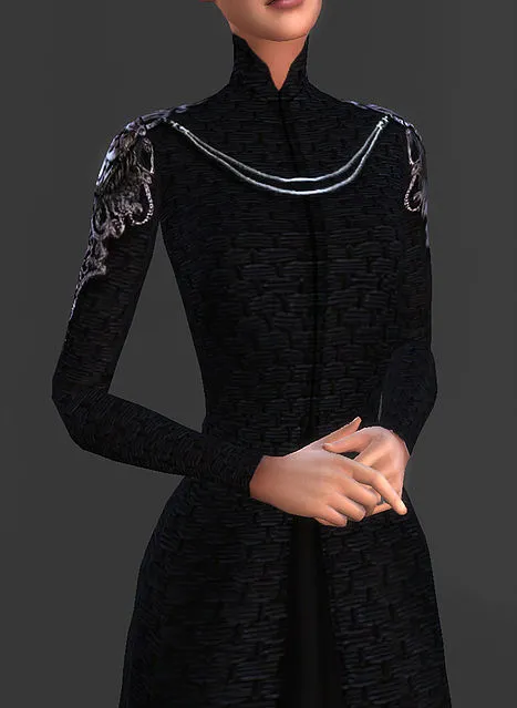 Dark Reign Dress Cersei Lannister by Magnolianfarewell, Sims 4 female clothes CC – image 4