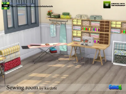 Sewing room by kardofe, Sims 4 decor CC – image 2