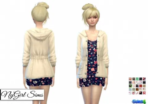 Utility Jacket with Printed Mini Dress