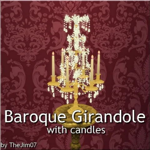 Baroque Girandole with Candles