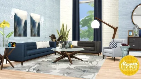 Atwood Living Redux by Simsationaldesigns, Sims 4 living room CC – image 2