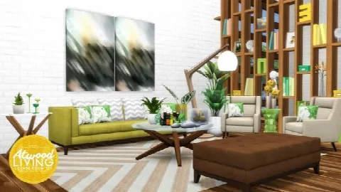 Atwood Living Redux by Simsationaldesigns, Sims 4 living room CC – image 3