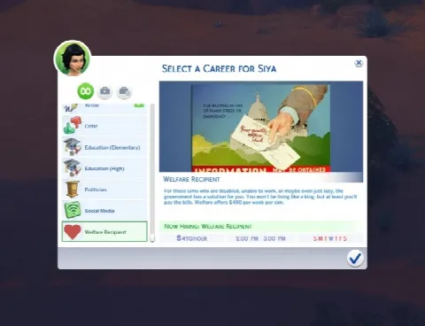 Welfare for Sims