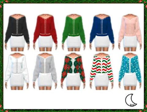 ALIZEE TOP by Blue8white, Sims 4 female clothes CC – image 2