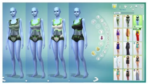 Female Alien Swimwear Set by Menaceman44, Sims 4 female clothes CC – image 2