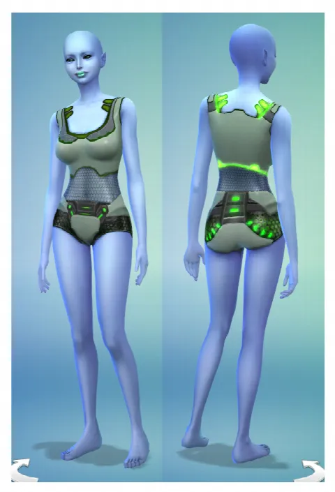 Female Alien Swimwear Set by Menaceman44, Sims 4 female clothes CC – image 3