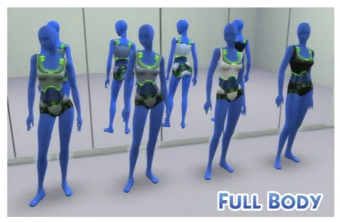 Female Alien Swimwear Set by Menaceman44, Sims 4 female clothes CC – image 4