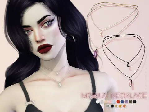 Mobius Necklace by Pralinesims, Sims 4 jewelry CC – image 2