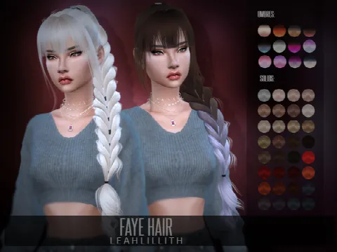 Faye Hair by Leah Lillith, Sims 4 hair CC – image 2