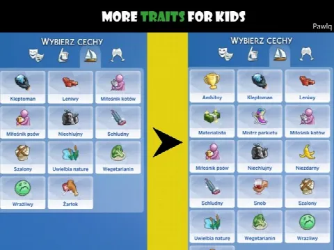 More traits for kids