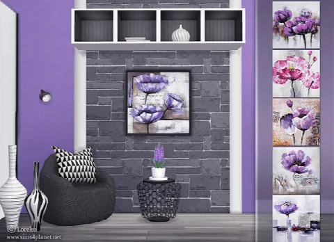Abstract Floral paintings