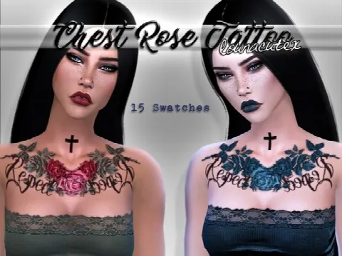 Chest Rose Tattoo