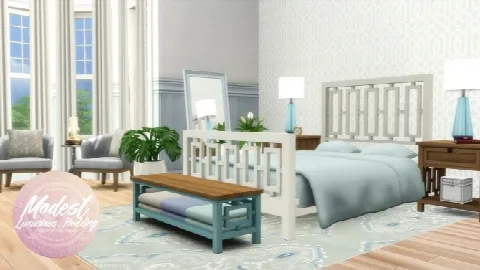 Modest Luxurious Bedding V1 & V2 by Simsationaldesigns, Sims 4 decor CC – image 2