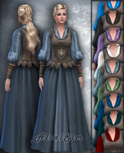Merchant Corset Leather Gown