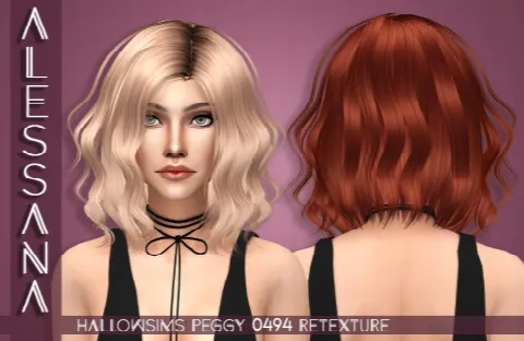 HallowSims Peggy 0494 Hair Retexture