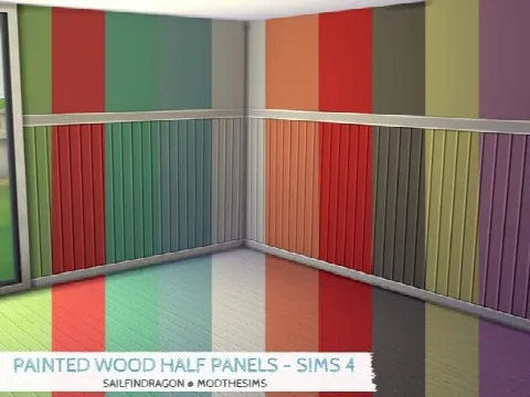 Painted Wood Half Panel Walls