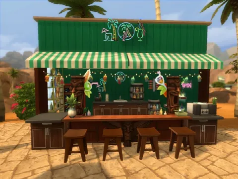 Tiki Bar by Silerna, Sims 4 community lots CC – image 3