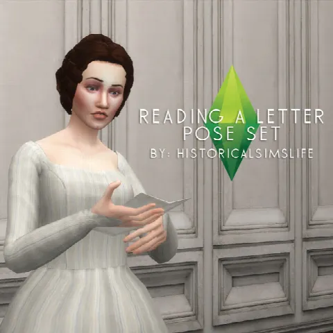 Reading a Letter Pose Set