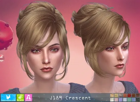 J189 Crescent hair (P) by Newseasims, Sims 4 hair CC – image 2