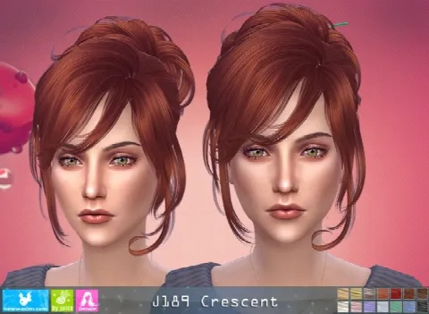 J189 Crescent hair (P) by Newseasims, Sims 4 hair CC – image 3