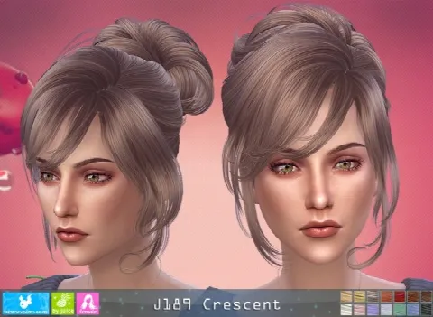 J189 Crescent hair (P) by Newseasims, Sims 4 hair CC – image 4