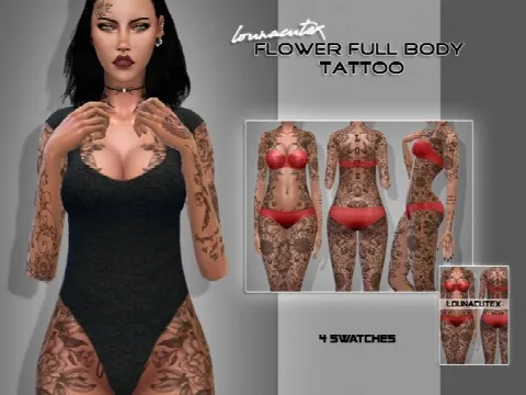 Flower Full Body Tattoo