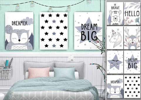Kids Posters #2 by Lorelea S4, Sims 4 decor CC – image 2
