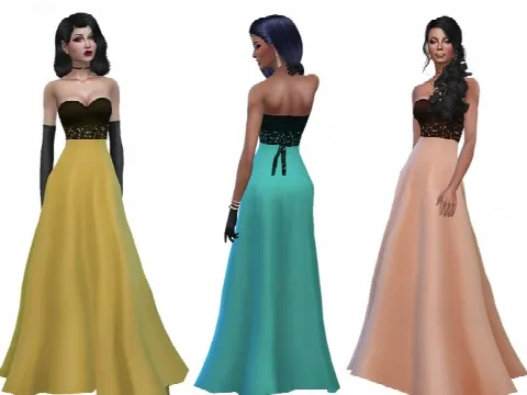 Cinderella dress by Simalicious, Sims 4 female clothes CC – image 2