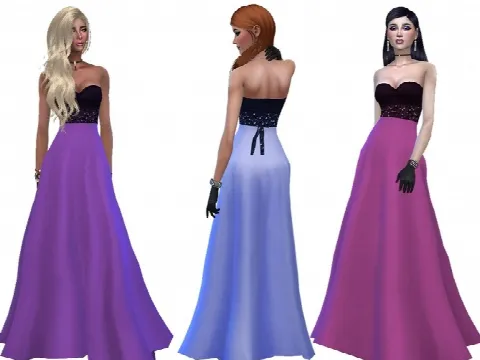 Cinderella dress by Simalicious, Sims 4 female clothes CC – image 3