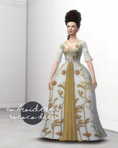 Embroided Rococo Dress