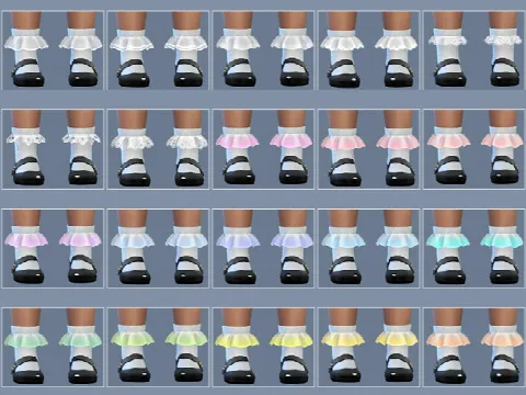 Toddler Frilly Socks 2.0 by Giulietta Sims, Sims 4 tights CC – image 2