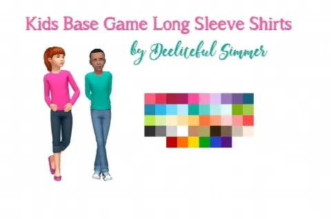 Kids base game long sleeve shirts