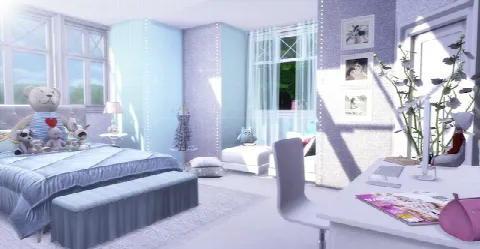 Blue Dream Girl Bedroom