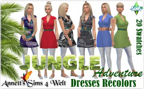Jungle Adventure Dress Recolors Part 2