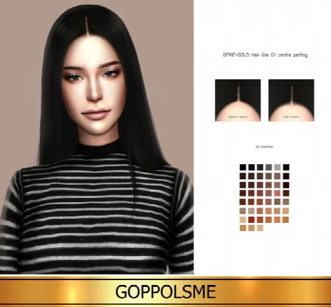 GPME GOLD Hair line G1 centre parting