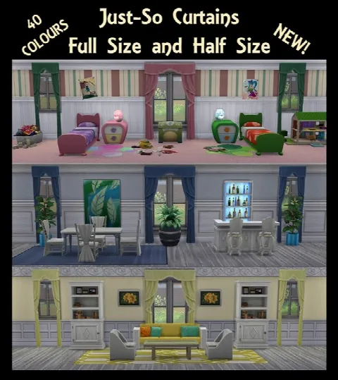 Just So Curtains Full and Half Size