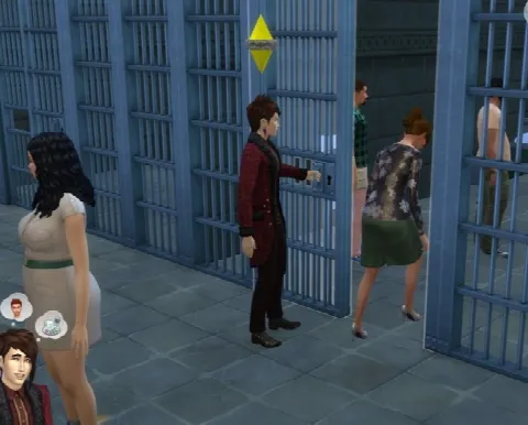Functional Cell door mod like in the police station by mome89x, Sims 4 walls & floors CC – image 2