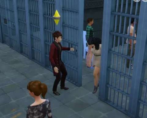 Functional Cell door mod like in the police station by mome89x, Sims 4 walls & floors CC – image 3