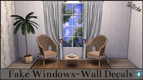 Fake windows wall decals