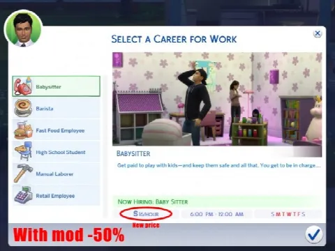 Realistic Salaries (Lower Career Payout) by Satira, Sims 4 Career mod – image 2