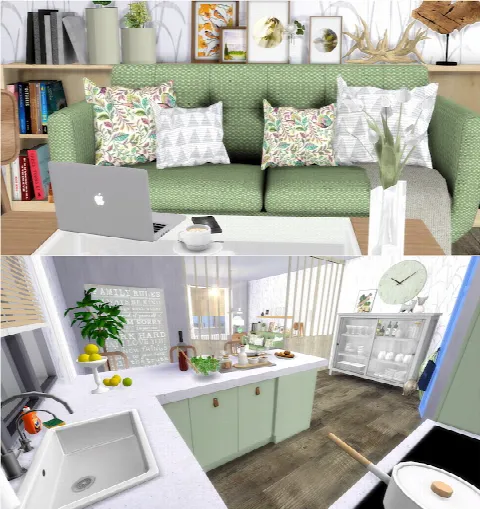 Green Apartment Room