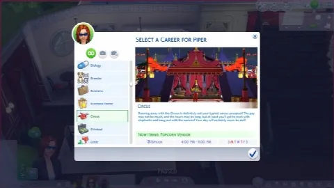 Circus Career (TS1 to TS4) by GoBananas, Sims 4 Career mod – image 3