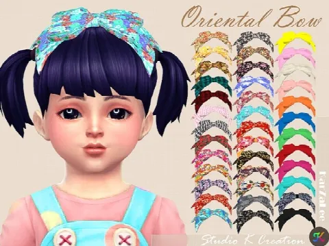 Oriental head bow toddler