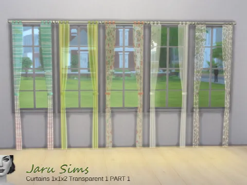 Curtain 1x1x2 Transparent 1 by Jaru Sims, Sims 4 decor CC – image 2