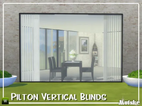 Pilton Vertical Blinds by mutske, Sims 4 decor CC – image 2