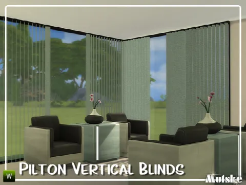 Pilton Vertical Blinds by mutske, Sims 4 decor CC – image 3